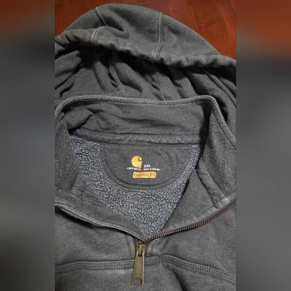 Carhartt Rain Defender® Loose Fit Heavyweight Quarter-Zip Hoodie - Picture 2 of 5